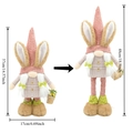 Comparación detallada del ajuste de altura del gnomo de Pascua de 37 cm a 48 cm - Estilo Cesta de Flores Rosa