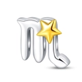 Two-tone Scorpio constellation charm with star element for DIY bracelet and necklace - Scorpio (PAC865-8)
