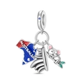 Macro shot of Australia charms with Sydney Opera House, Koala, and enameled map pendant - Australia Sydney Style Pendant (PAC1990)