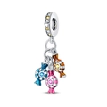 925 silver candy charm with colorful enamel and sparkling cubic zirconia for bracelets - Special Candy String Style (PAC1238)