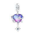 Λεπτομερής προβολή macro της καρδιάς με ντεγκραντέ πέτρα και σχέδια με αστέρια και πλανήτες - Στυλ Πλανήτης Καρδιά (OTC1601)