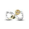 Pendentif tournesol infinity en argent 925 avec gravure You are my sunshine et pierres - Charm Tournesol Infini