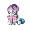 Close-up of a dreamy unicorn charm with purple gradient hair and blue enamel tail - Phantom Unicorn Bead (PAC825)