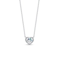 Close-up of heart-shaped tree of life pendant with colorful gems and sparkling crystals - Tree Of Life Style (PAN003) / Silver