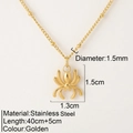 Collana minimalista a forma di ragno dorato in acciaio inossidabile con catena a sfere - Stile Ragno d'Oro