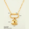 Goldene Edelstahlkette 40cm mit Karabinerverschluss und Oktopus-Anhänger - Oktopus / Gold