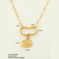 18k vergoldete Edelstahl Muschel Halskette mit Maßen für DIY Schmuck Kollektion - Muschel (1937-G) / Gold