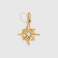 Gouden Poolster hanger met fonkelend kristal voor DIY sieraden en accessoires - April-Wit