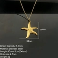 Collana con pendente a stella marina dorata in acciaio inossidabile testurizzato - Oro - Stella Marina (G8)