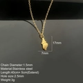 Collana con ciondolo a conchiglia in acciaio inossidabile dorato con intaglio - Conca Oro