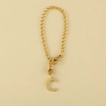 Elegant gold-plated chain bracelet featuring a polished letter C pendant and lobster clasps - Cup Chain Letter-C