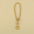 Gold letter O pendant with dual lobster clasps on a stylish minimalist chain link - Cup Chain Letter-O