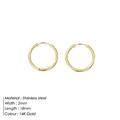 Orecchini a cerchio classici in acciaio inossidabile placcati oro 14K da 18 mm - 18mm / Oro