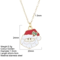 Collar de acero inoxidable con colgante de Papá Noel en esmalte y medidas de la cadena - Papá Noel (G7)