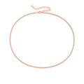 Collana a catena cubana in acciaio inossidabile oro rosa con chiusura a moschettone - Ultra Sottile Corto / Oro rosa