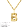 Collar de cadena cubana de 2mm en acero inoxidable dorado con colgante letra B - Letra B / Dorado