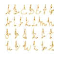Set van 26 gepolijste gouden roestvrijstalen letterhangers met hartjes voor DIY-sieraden - Goud - Hartstijl