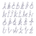 Set de 26 colgantes de letras en acero inoxidable plateado de A a Z con acabado pulido - Acero - Estilo Liso