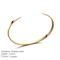 Minimalist 3.5mm golden stainless steel open cuff bracelet for men on white background - Fine Style / 18K Gold