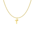 18K gold plated stainless steel necklace featuring a letter T pendant with sunburst texture - Gold- T
