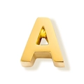 Minimalistische 3D vergulde letter A hanger met een hoogglans gepolijste afwerking - Letter A / Staalkleur