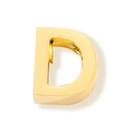 Gepolijste gouden roestvrijstalen letter D bedel voor DIY sieraden maken - Letter D / Staalkleur