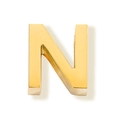 Gepolijste gouden roestvrijstalen letter N hanger met spiegelglans voor DIY sieraden - Letter N