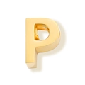 Gepolijste gouden roestvrijstalen letter P kraal voor DIY sieraden armbanden - Letter P