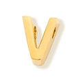 Gepolijste gouden roestvrijstalen letter V bedelkraal voor doe-het-zelf sieraden en hangers - Letter V