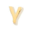 Gouden roestvrijstalen letter Y bedel met zijgat voor DIY sieraden maken - Letter Y