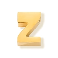 Gouden roestvrijstalen letter Z kraal hanger met zijgat voor DIY sieraden maken - Letter Z