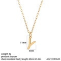 Collier avec pendentif lettre Y doré avec spécifications de taille et de matériau - Style Lettre Y (NK084Y)