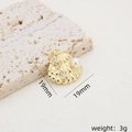 Pendentif coquillage doré de 19mm orné de micro-oxydes de zirconium et perle blanche - Pendentif en Forme de Coquille Saint-Jacques (#1)