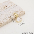 Vue détaillée d'un pendentif étoile de mer doré 21x12mm avec nacre irisée élégante - Pendentif Étoile de Mer et Coquille Saint-Jacques (#5)