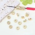 14k gold plated round spacer bead with colorful cubic zirconia for DIY jewelry making - 8mm / Gold/Multicolor Zirconia