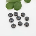 Cuentas espaciadoras de acero inoxidable chapadas en oro al vacío con tapón de silicona - 7mm / Negro