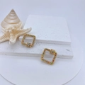 DIY Square screw clasp with colorful zircon pave for necklaces and bracelets - Gold Gradient