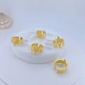 Anelli aperti a stella marina dorati in stile marino con fasce larghe regolabili - Stile Stella Marina (#4) / Oro