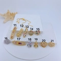 Selection of gold-plated micro-pave zircon pendants in various creative shapes - Bar Style (11)