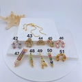 Gold pendants set with colorful cubic zirconia and adjustable chain necklace charms - Horseshoe Style (42)