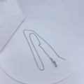 Cadena en O chapada en oro de 18k con cierre de langosta y pin ajustable de aguja - Plateado