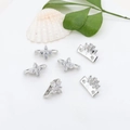 Silver spacers with tiny zircons and star charms for DIY jewelry making and bracelets - 5-Stone Rhinestone Double Row (Silver)