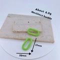 Neongrüner ovaler Kupfer-Karabiner-Verschluss für Halsketten, Größe 33 mm x 17 mm - Neongrün