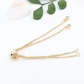 Catena box regolabile placcata in oro 18K con cursore e zircone per creazione gioielli - Stile Oro(#1)