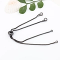 Catena box gunmetal con cursore regolabile e zirconi per la creazione di gioielli - Stile Canna di Fucile(#3)
