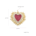 Detailed view of heart pendant showing dimensions of 20.7mm height and 22.8mm width - Spiky Light Style (#9)