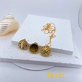Gold Virgin Mary pendant necklace set with colorful micro-inlaid zircon and chain - Gold Round Virgin Mary Style