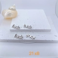 Silver geometric 'fuck' letter pendant necklace in copper gold-plated finish - Fuck Letter Pendant / Silver