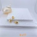 Tres colgantes de cabeza de león dorados 9x17mm con diseño geométrico 3D para collares - Cabeza de León (Dorado)