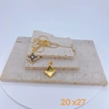 Macro detail of diamond-encrusted rhombic evil eye pendant with 20x27mm size mark - Rhombus Clover Style Gold (Pendant Only)